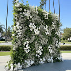 Green & White Baby's Breath Premium Flower Backdrops | 233