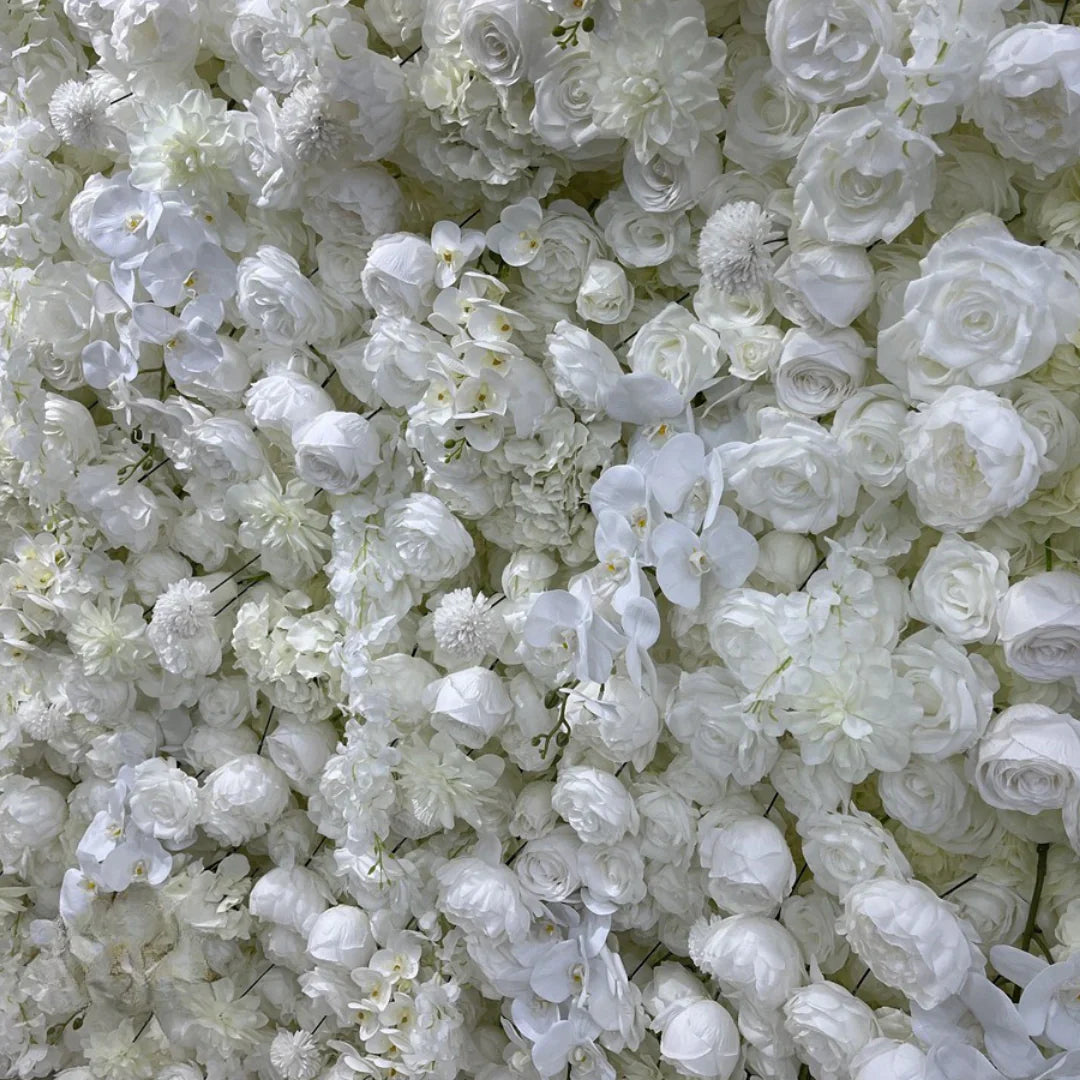 Dripping White Ivory Premium Flower Backdrops | 278