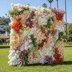 Dripping Pink, Green and Yellow Premium Flower Backdrops | 144