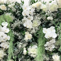 Dripping White Rose Greenery Premium Flower Backdrops | 138