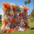 Into the Meadow Premium Orange & Pink Flower Backdrops | 115