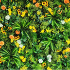 Orange Sunflower Tropical Greenery Premium Flower Backdrops | 510