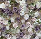 Babys Breath White. Purple Lavender Rose Flower Backdrops | 255