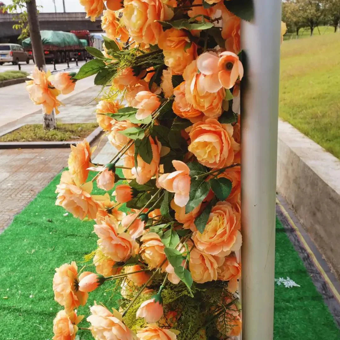 Orange, Brown and Pink Premium Flower Backdrops | 213