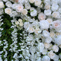Dripping White Rose Premium Greenery Flower Wall | 533