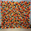 Blue, Orange and Yellow Wild Rose Premium Flower Backdrops | 014