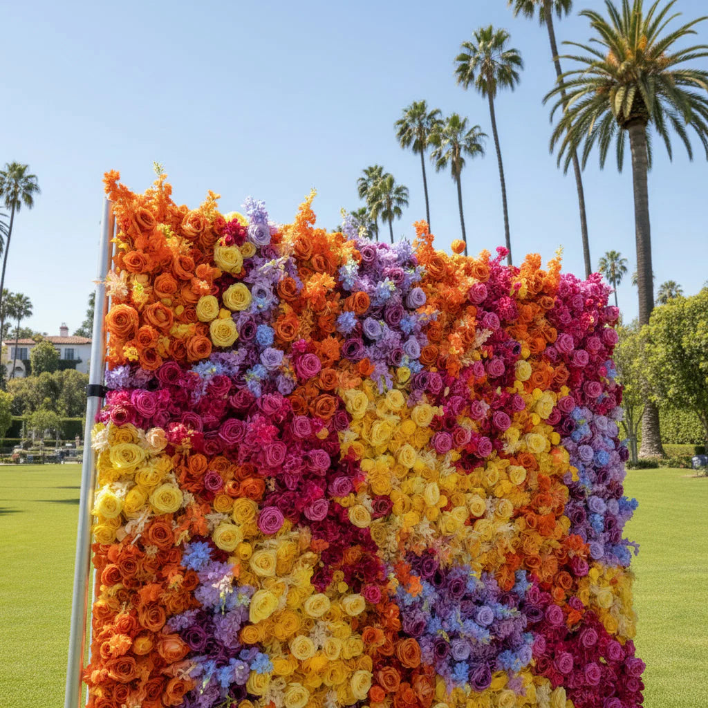 Orange, Purple, Pink and Yellow Premium Flower Backdrops | 032
