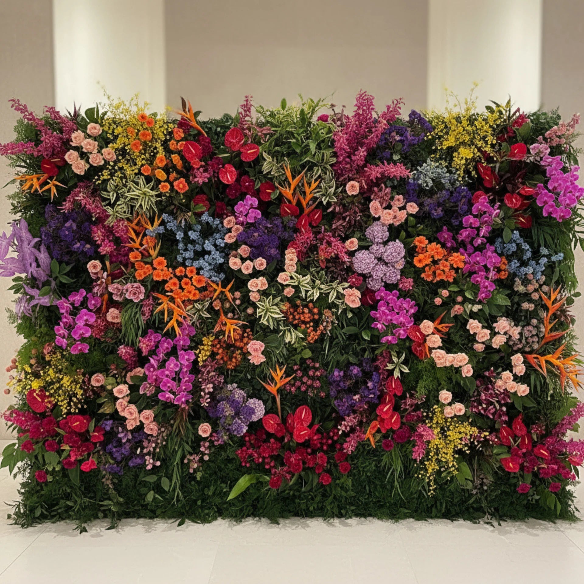 Pink, Orange, Red, Purple Deluxe Premium Flower Backdrops | 335