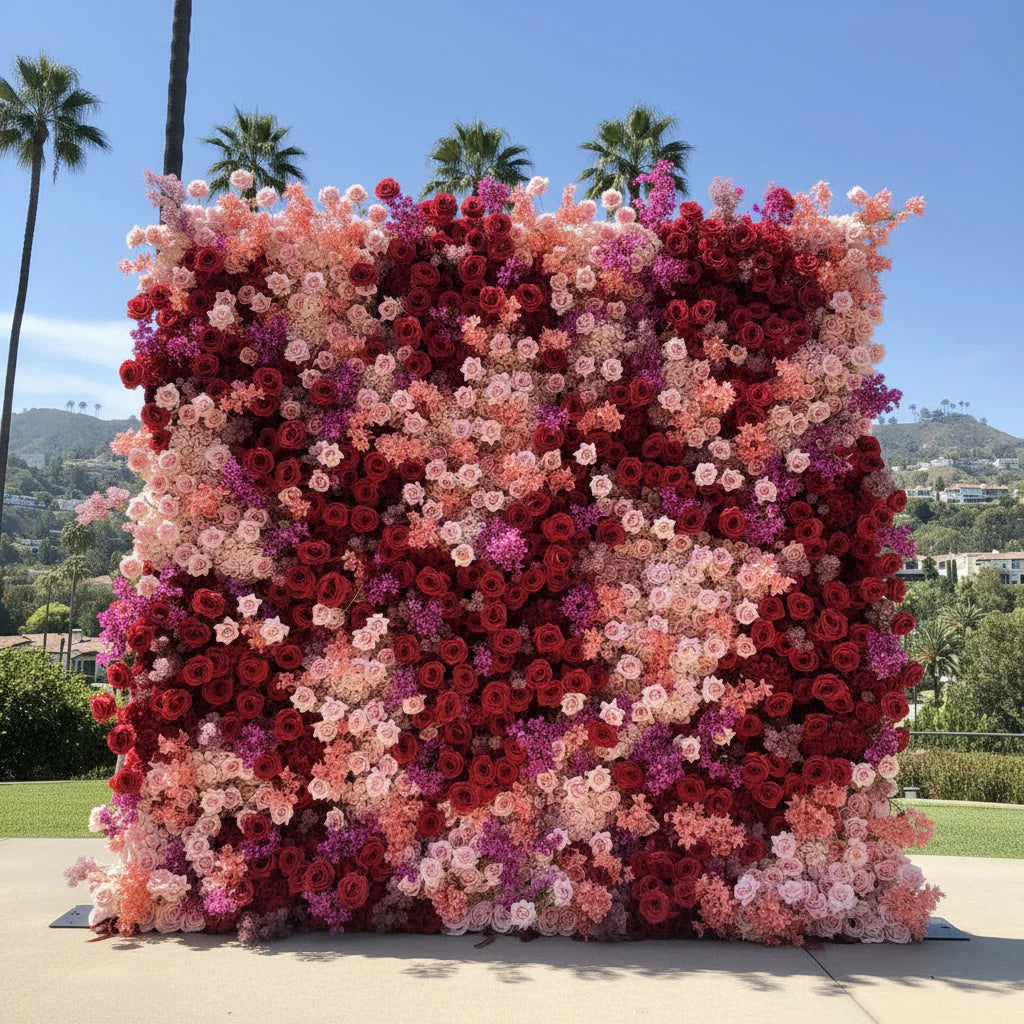 Fuscia Pink and Red Premium Flower Backdrops | 230