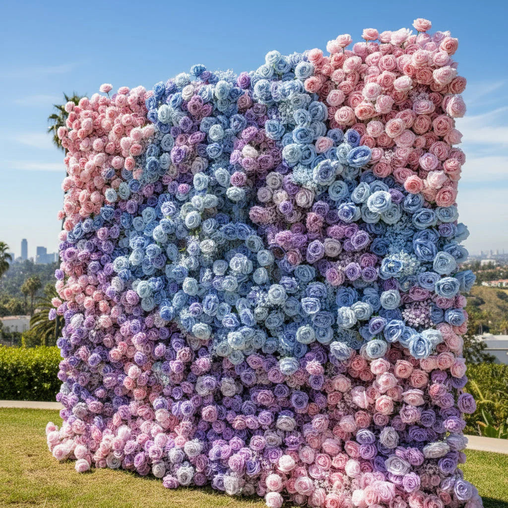 Pink, Blue and Purple Swirl Premium Flower Backdrops | 212