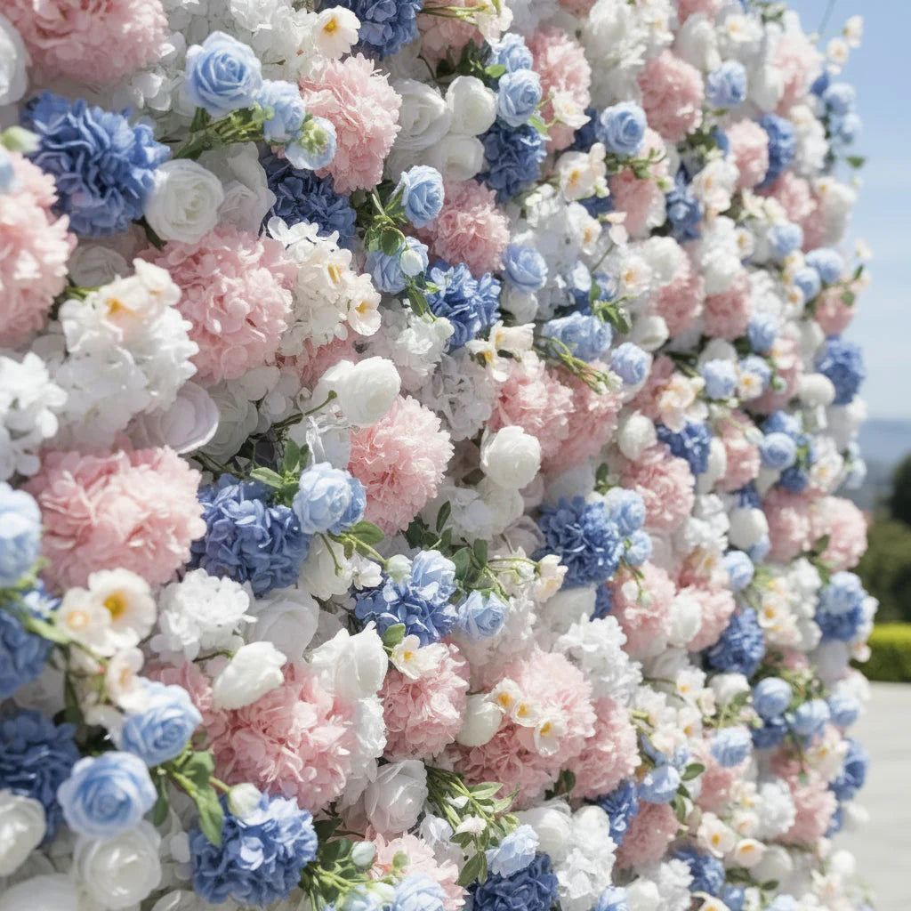 Pink, Blue & White Premium Flower Backdrops | 156