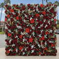 Red Rose Poinsettia Gold Premium Flower Backdrops - 331