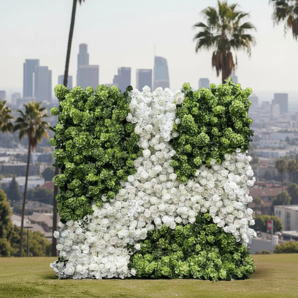 Wild White Rose & Greenery Flower Backdrops | 661