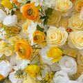 Yellow & White Wild Rose Premium Flower Backdrops | 123