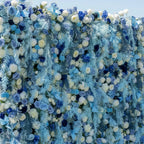 Into The Meadow Dripping Blue & White Flower Backdrop | 284