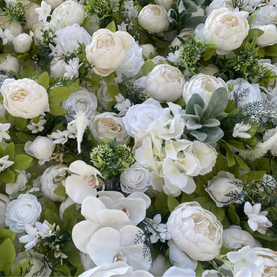 Greenery, White Peony Premium Flower Backdrops | 268