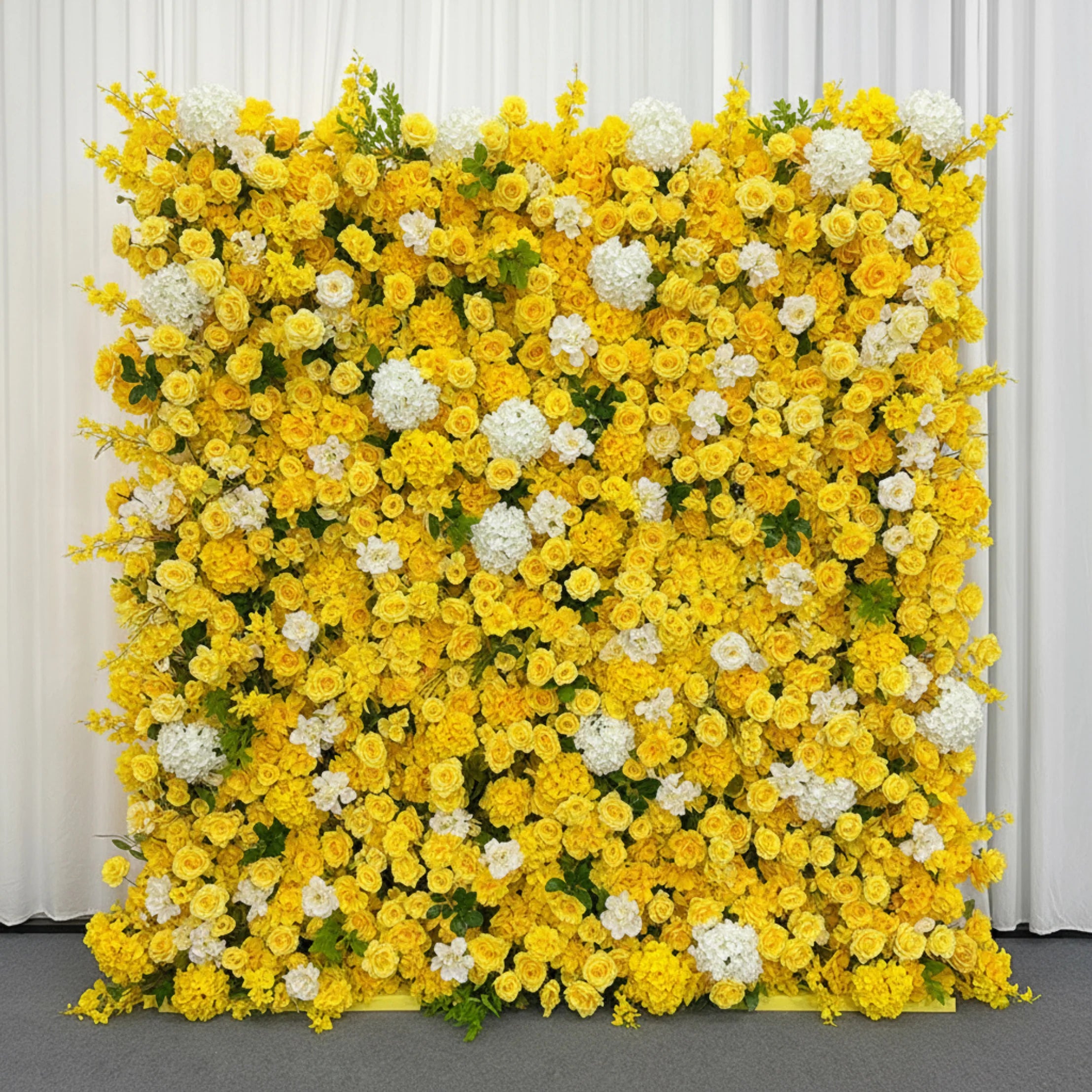 Dripping Yellow & White Rose Premium Flower Backdrops | 283
