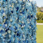 Into The Meadow Dripping Blue & White Flower Backdrop | 284