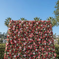 Red, Pink and Greenery Rose Premium Flower Backdrops | 031