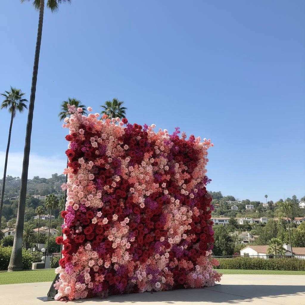 Fuscia Pink and Red Premium Flower Backdrops | 230