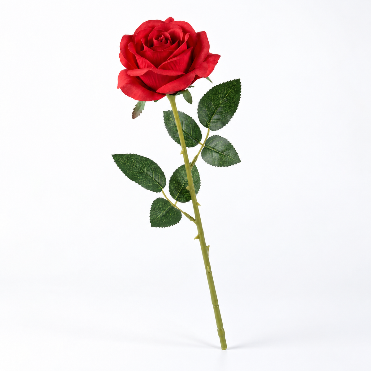 Premium Artificial Rose Flower Stem | Red