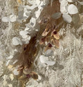 Into The Meadow White Ivory & Light Brown Flower Backdrops | 234