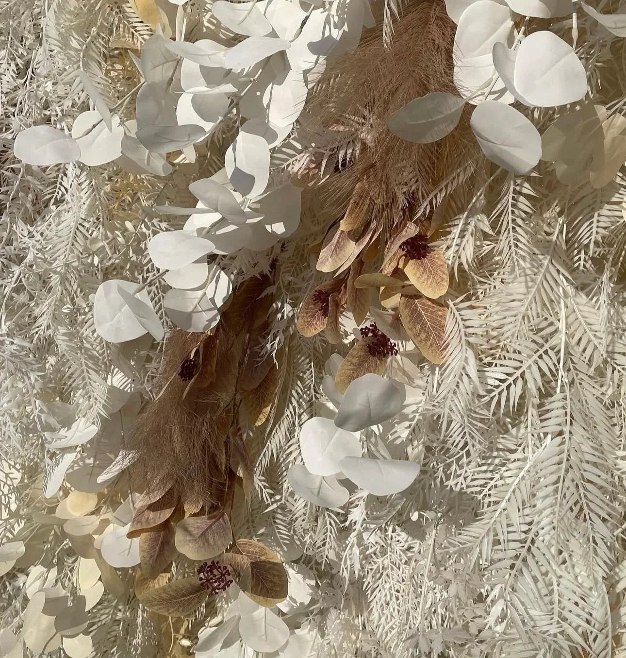 Into The Meadow White Ivory & Light Brown Flower Backdrops | 234