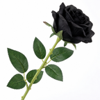 Black Real Touch Artificial Rose Stem