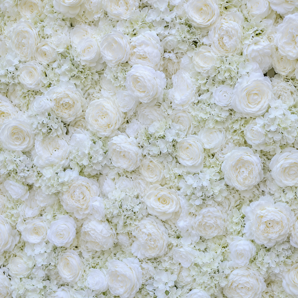 Classic White Rose Hydrangea Backdrop | 001