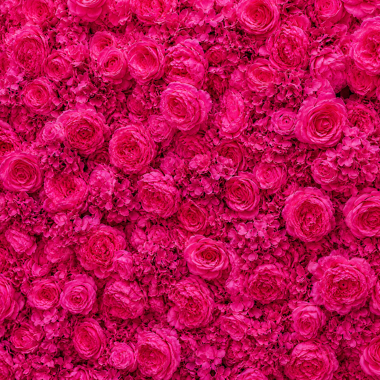 Classic Hot Pink Rose Hydrangea Backdrop | 003