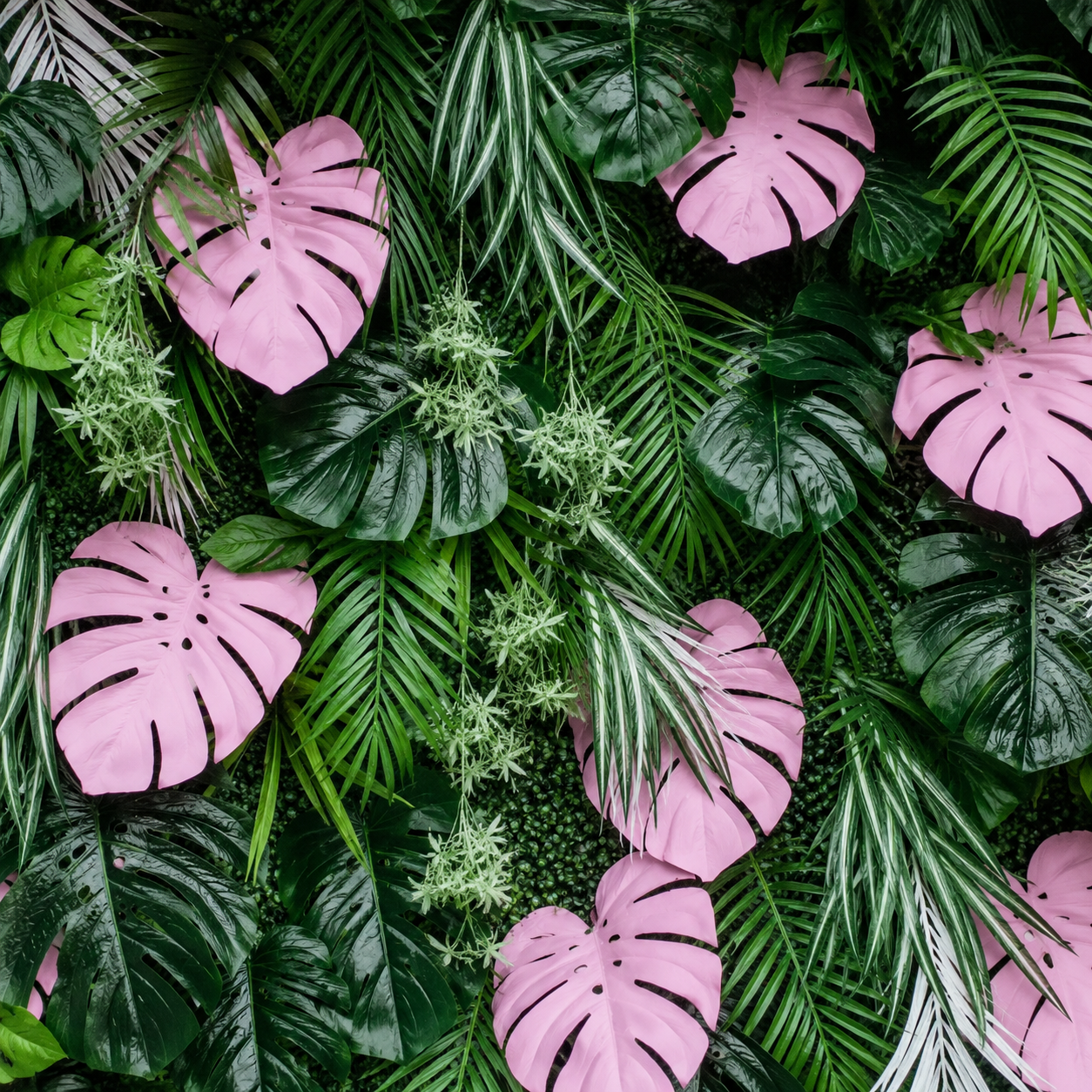 Beverly Hills Pink Tropical Premium Floral Greenery Backdrops | 512