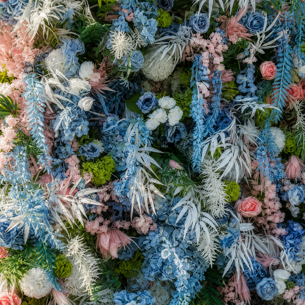 Into The Meadow Dripping Pink, Blue and White Flower Backdrops | 267