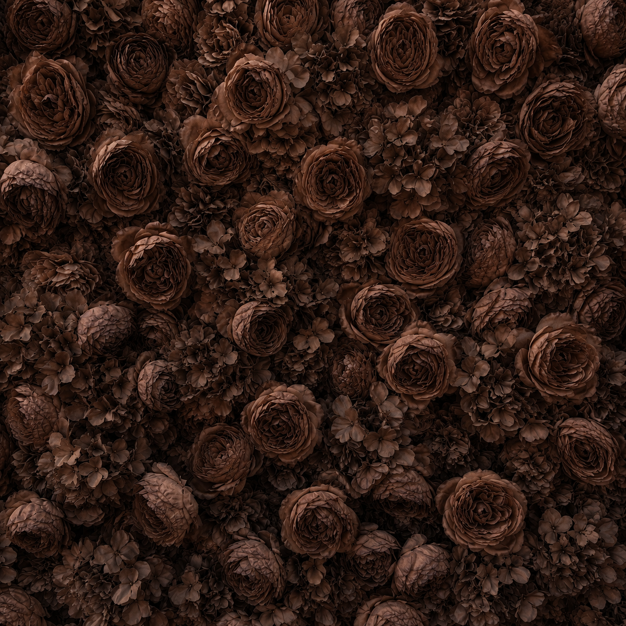 Classic Brown Rose Hydrangea Backdrop | 014