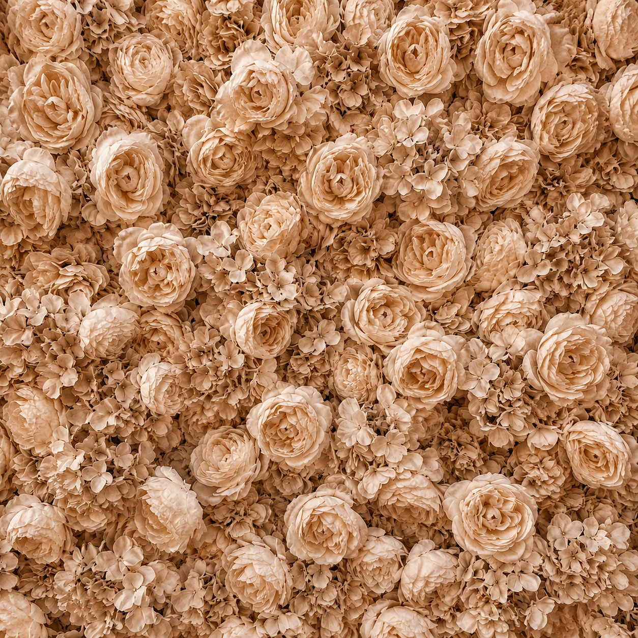 Classic Tan Rose Hydrangea Backdrop | 015