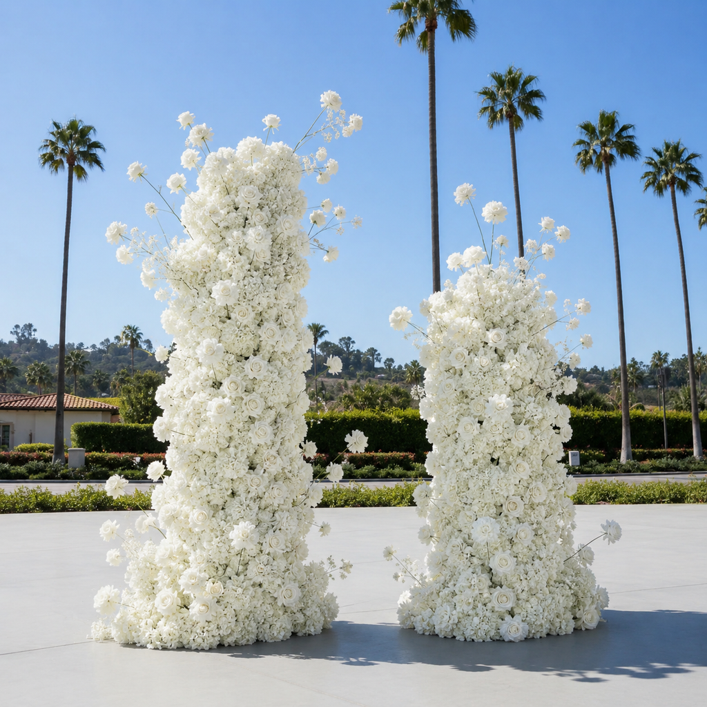 Classic White Rose Hydrangea Backdrop | 001