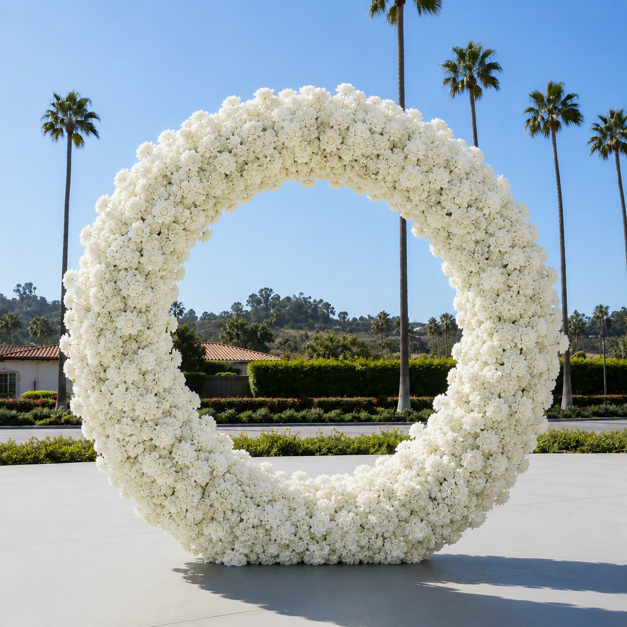 Classic White Rose Hydrangea Backdrop | 001