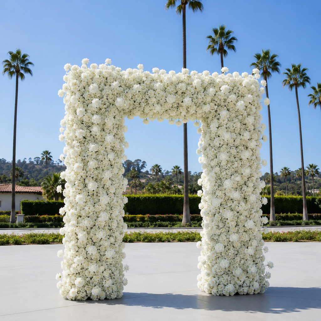 Classic White Rose Hydrangea Backdrop | 001