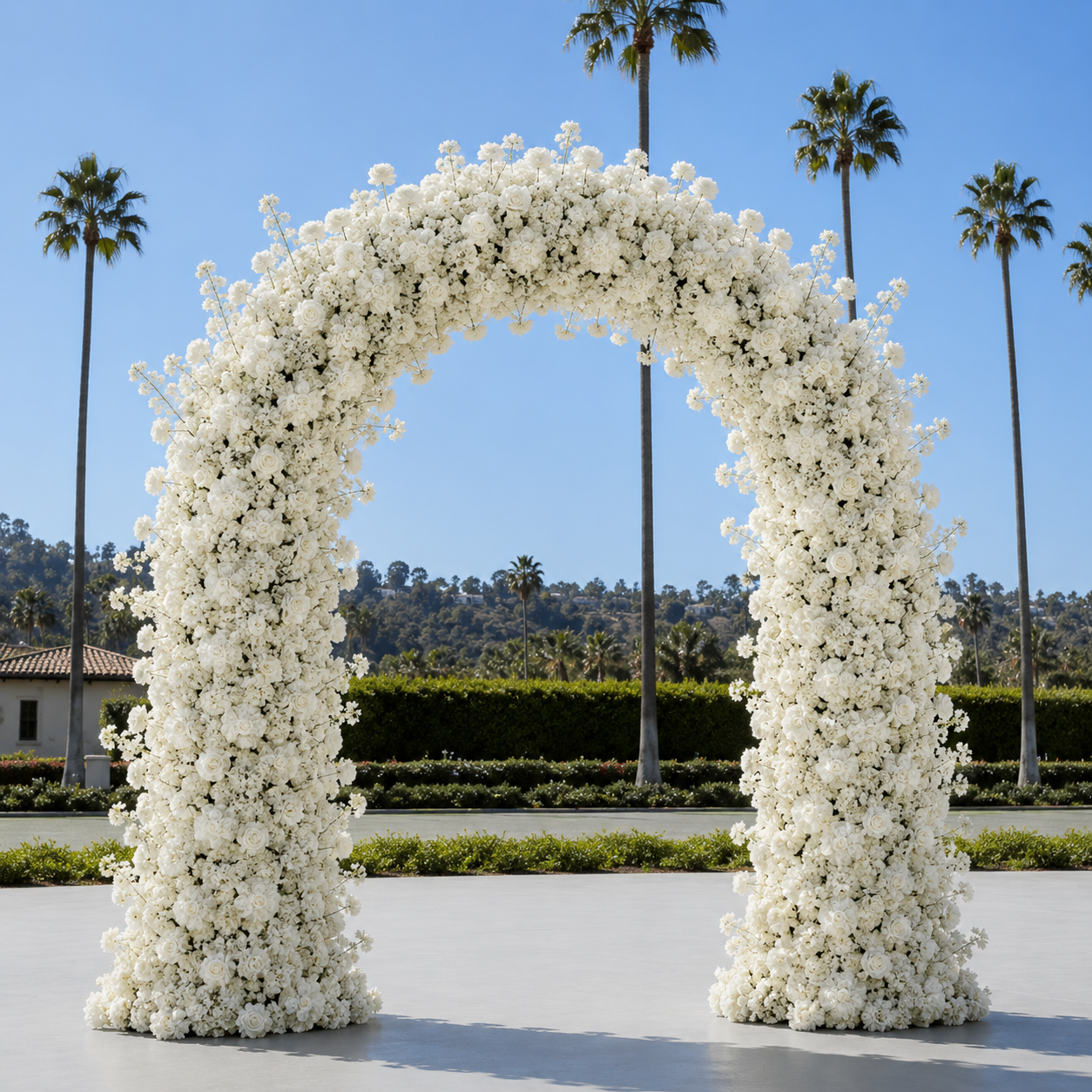 Classic White Rose Hydrangea Backdrop | 001