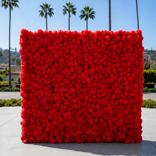 Classic Red Rose Hydrangea Backdrop | 004