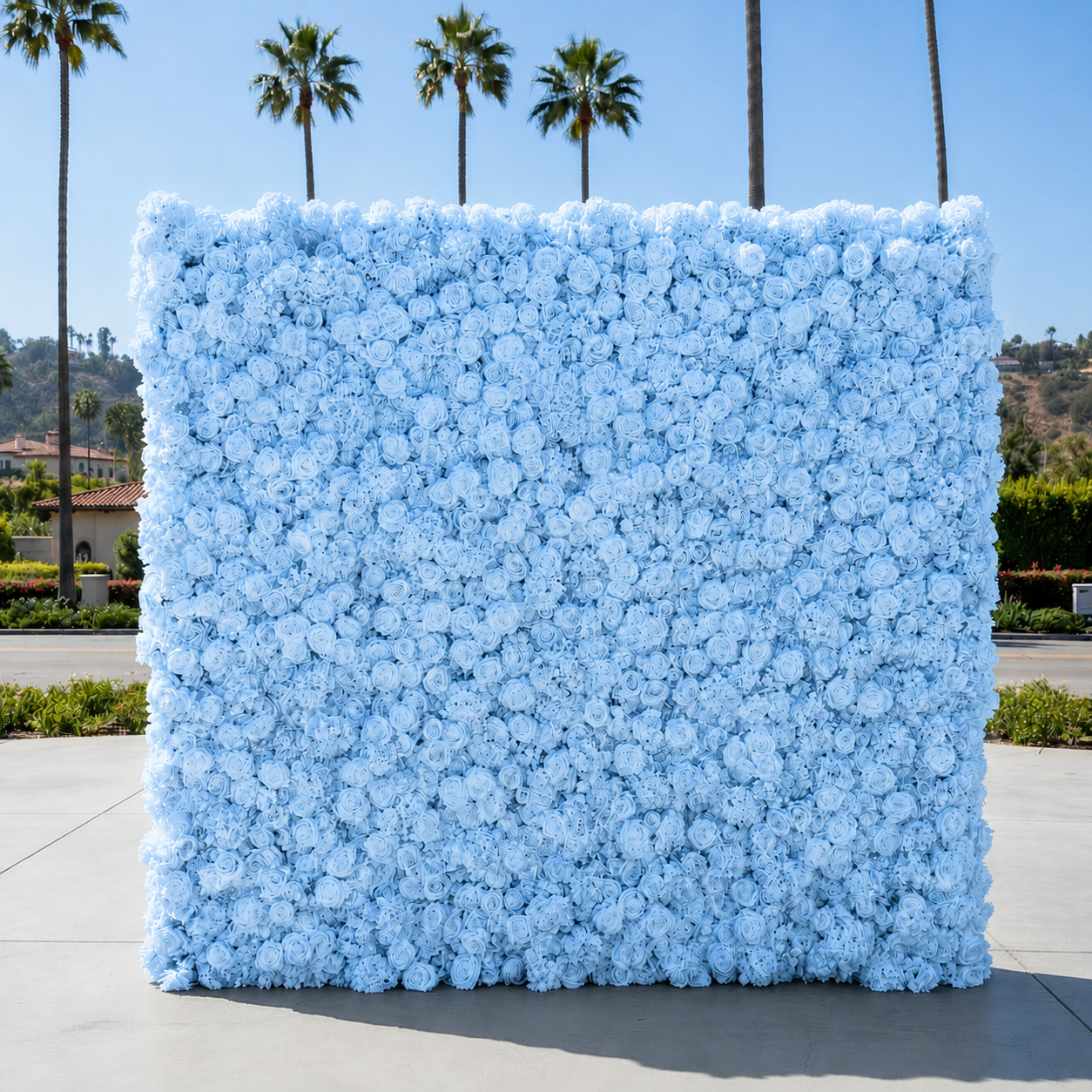 Classic Light Blue Rose Hydrangea Backdrop | 006