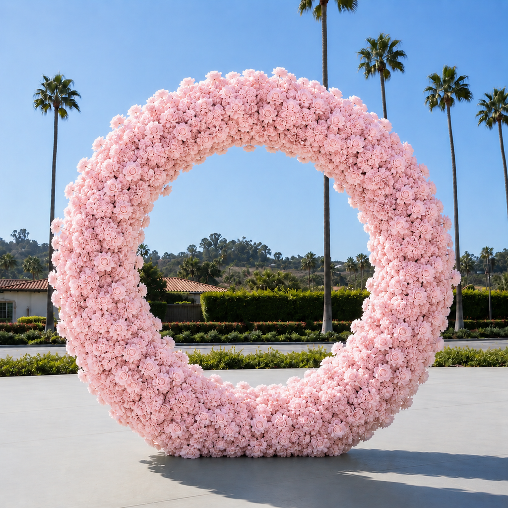 Classic Pink Rose Hydrangea Backdrop | 002