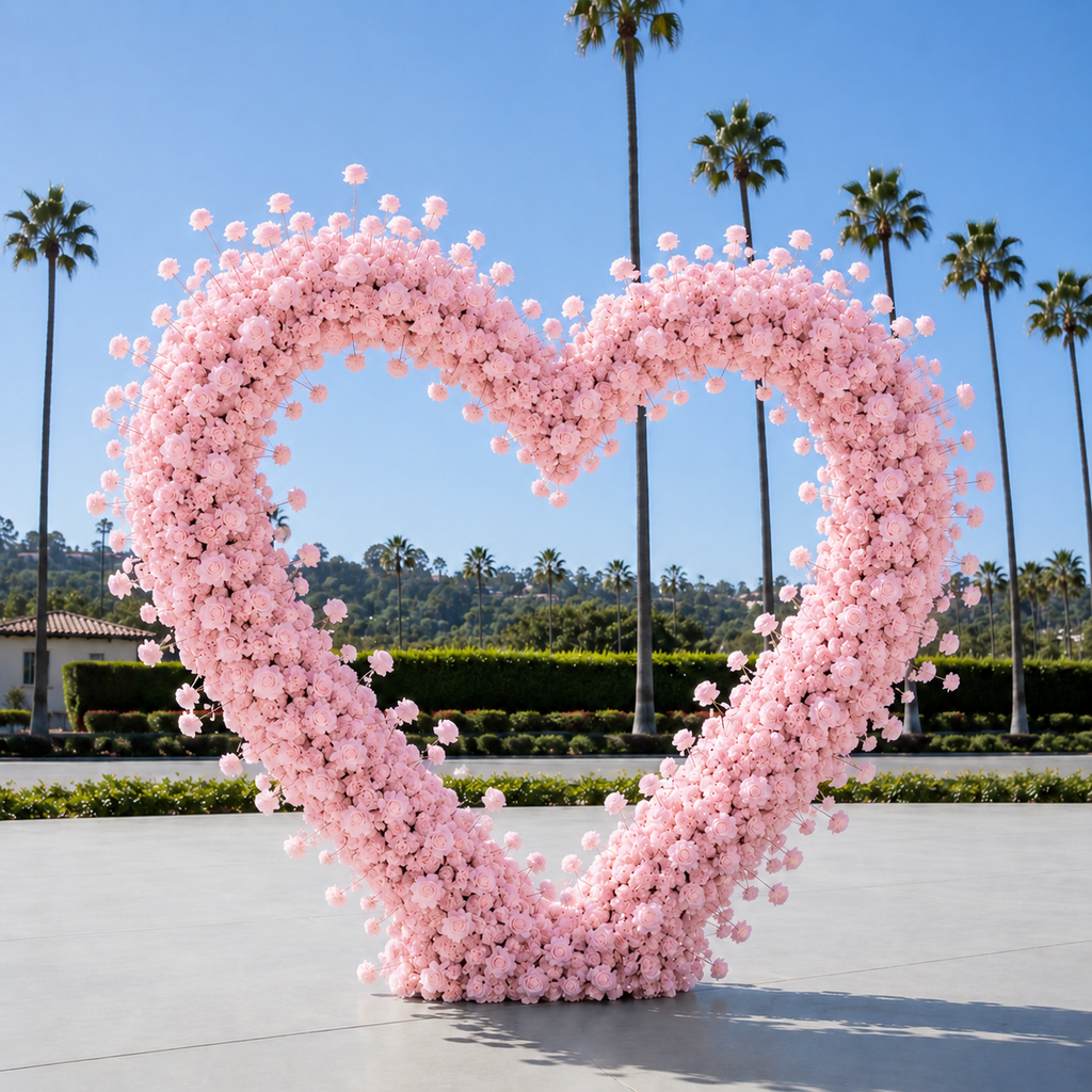 Classic Pink Rose Hydrangea Backdrop | 002