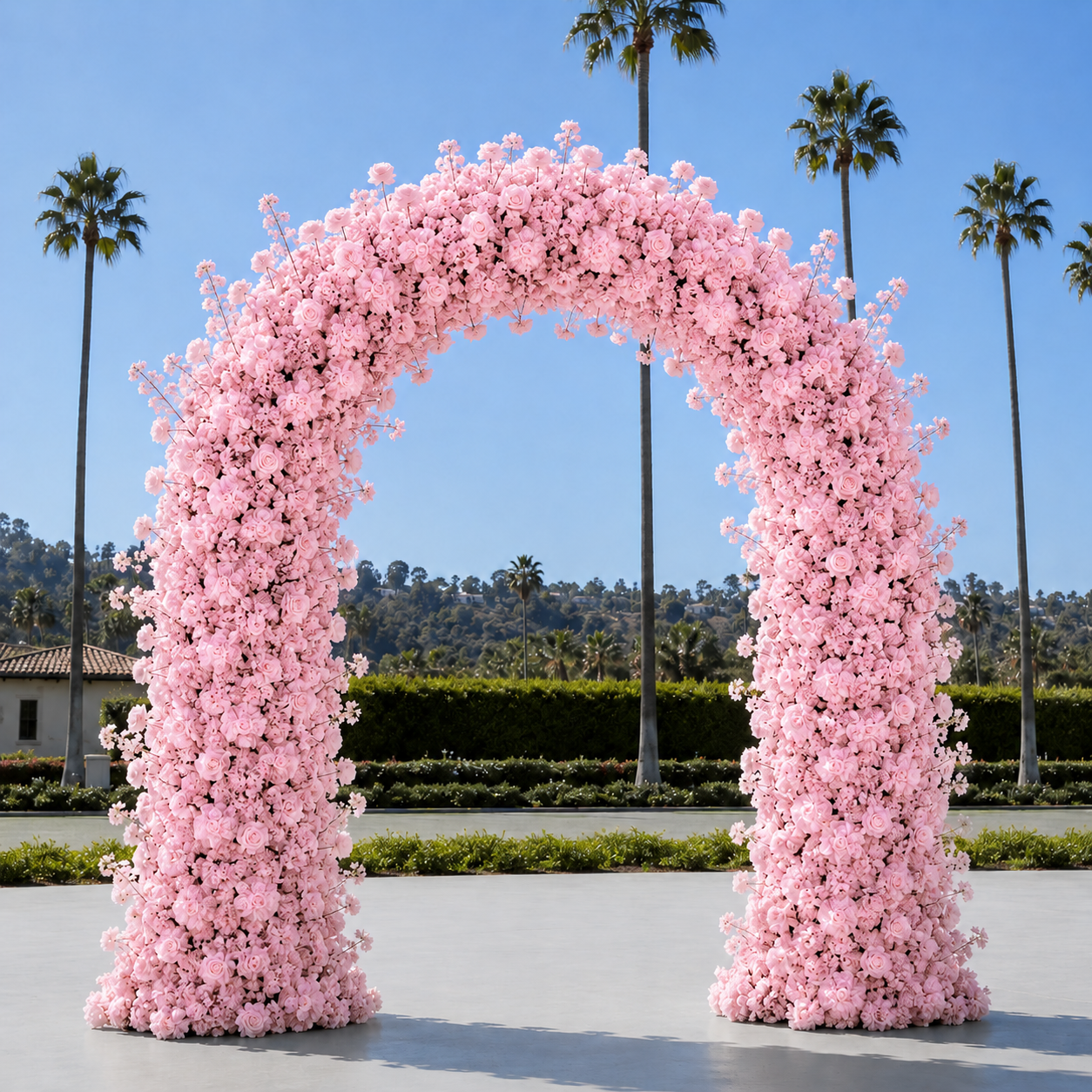 Classic Pink Rose Hydrangea Backdrop | 002