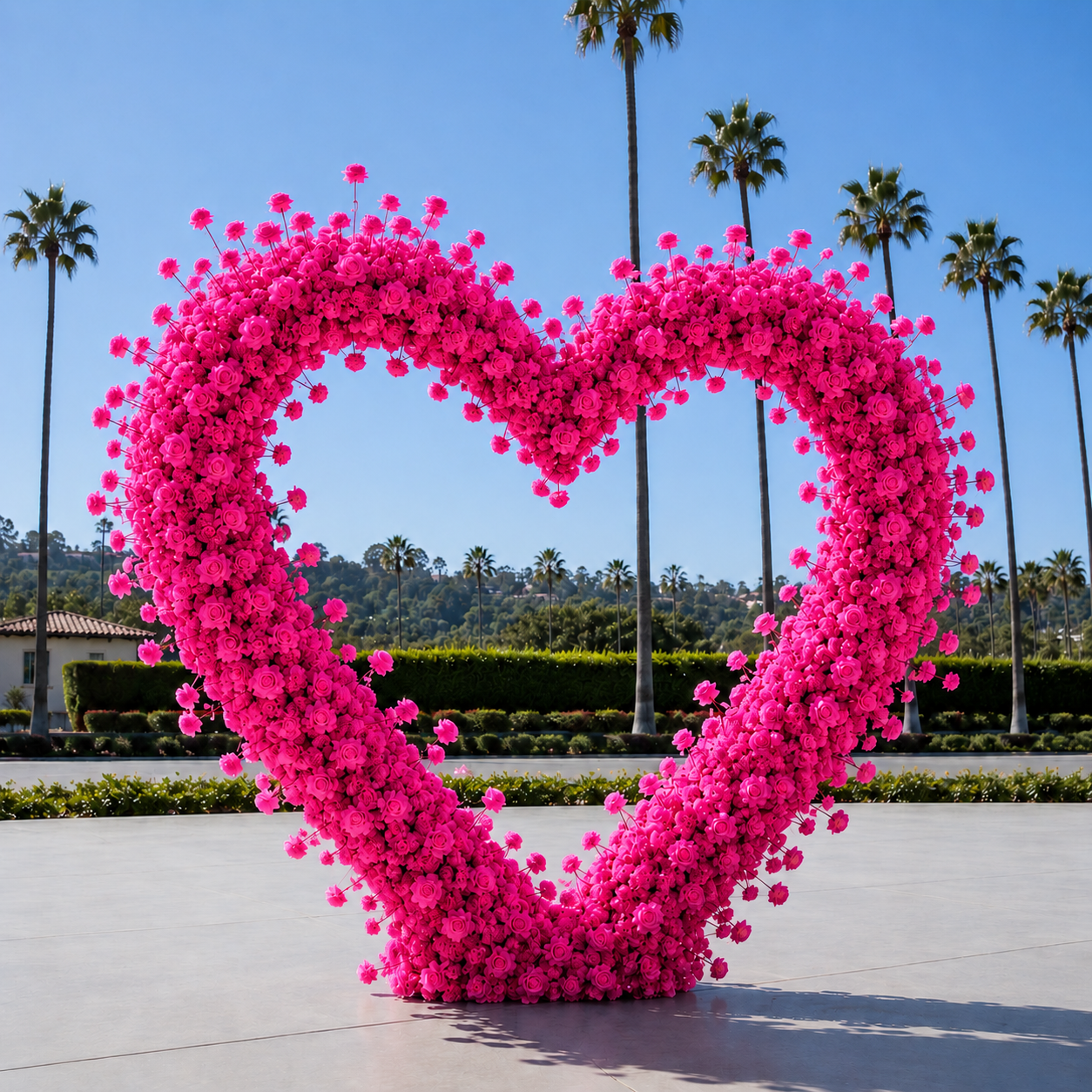Classic Hot Pink Rose Hydrangea Backdrop | 003