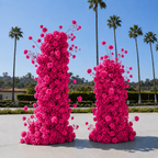 Classic Hot Pink Rose Hydrangea Backdrop | 003