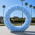 Classic Light Blue Rose Hydrangea Backdrop | 006