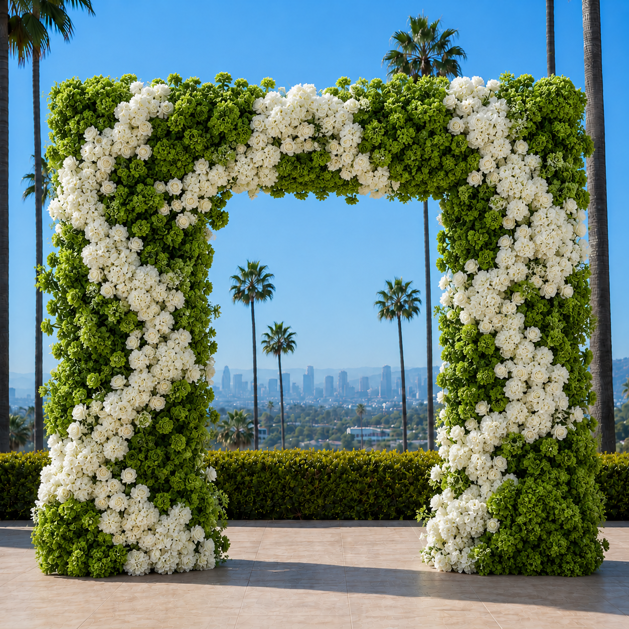 Wild White Rose & Greenery Flower Backdrops | 661