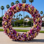 Dripping Purple & Yellow Rose Premium Flower Backdrops | 124