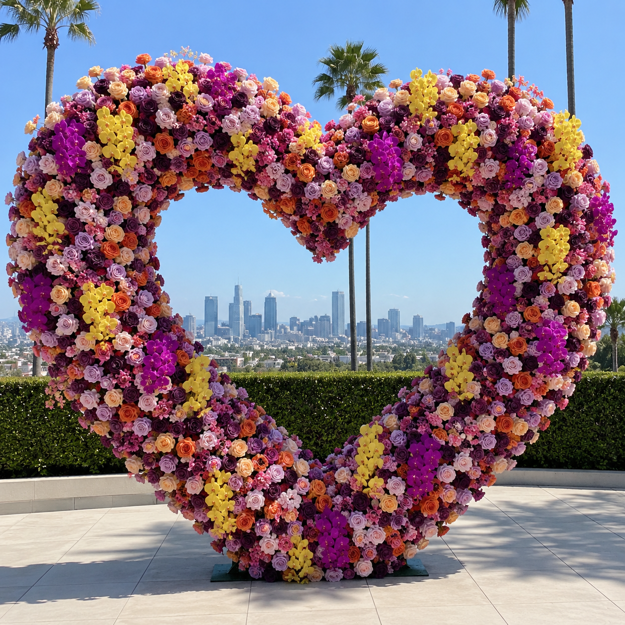 Dripping Purple & Yellow Rose Premium Flower Backdrops | 124