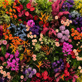 Pink, Orange, Red, Purple Deluxe Premium Flower Backdrops | 335